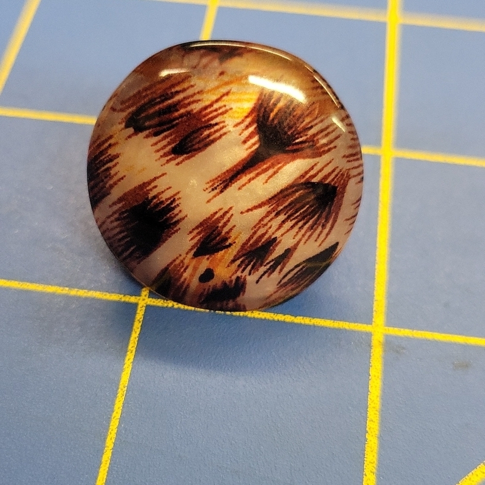 Animal Print Heavy Plastic Ring Size 7.5